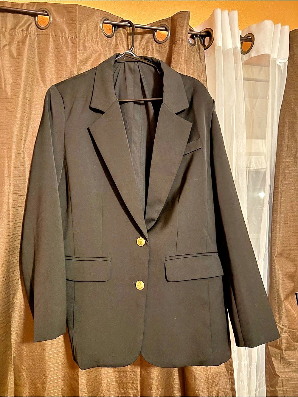 PrettyGarden Business Casual Long Sleeve Lapel Button Blazer Black XL